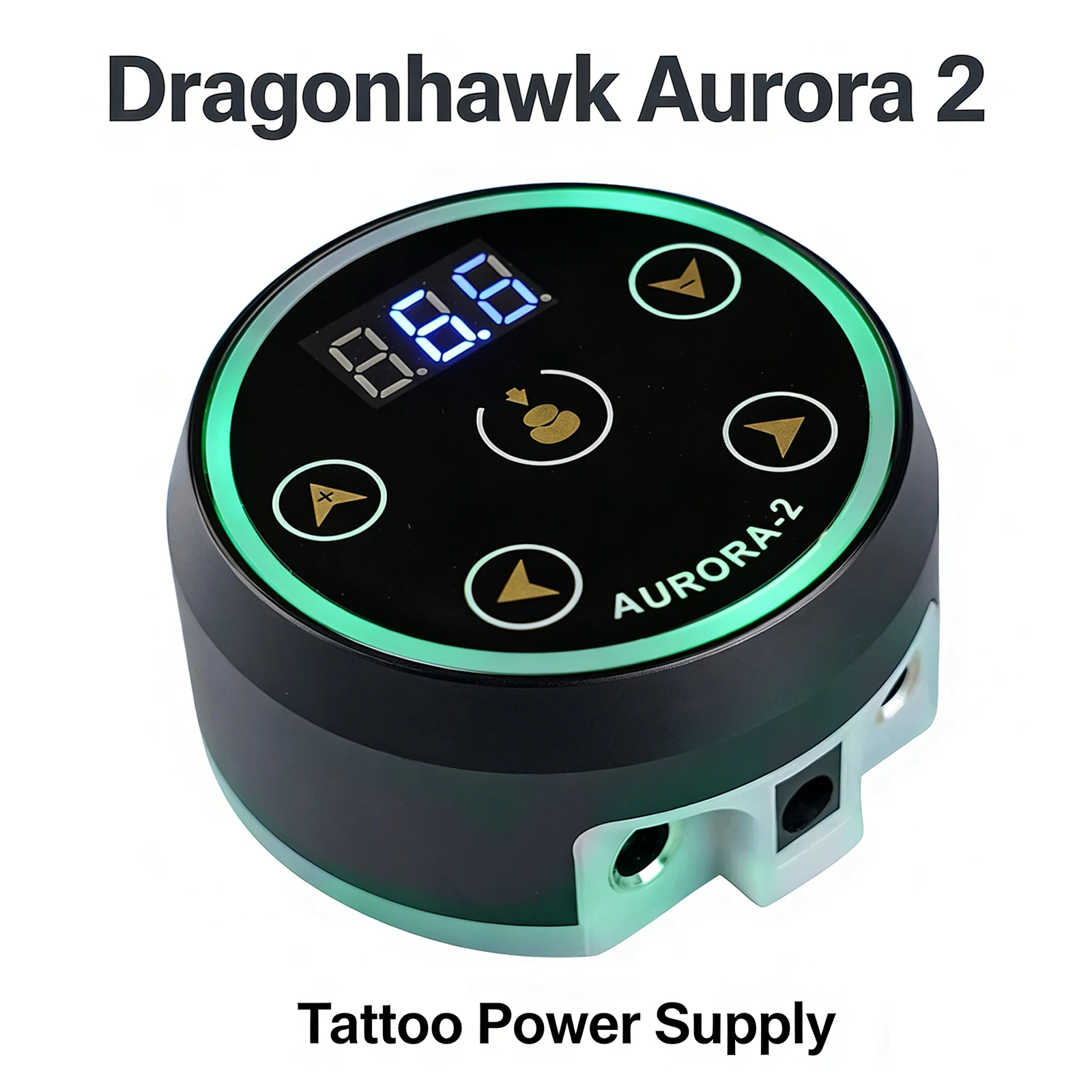 

Dragonhawk Aurora 2 Tattoo Power Supply 1.5-16V Adjustable Voltage Magnetic Mount 7-Color LED Easy Operation for Tattoo Artists