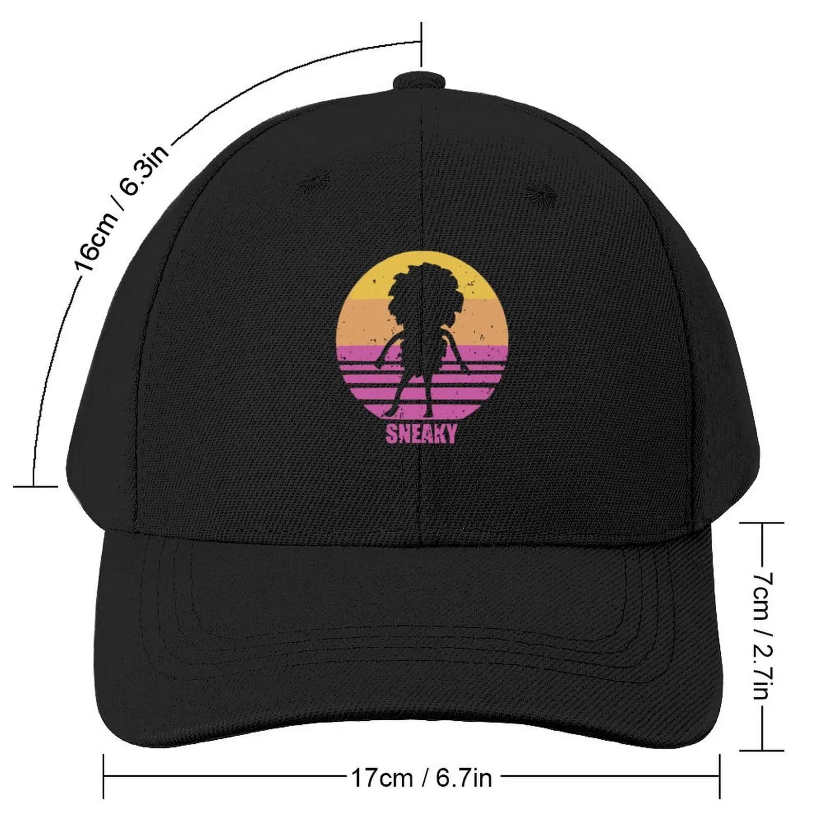 Sneaky Sasquatch Silhouette Distressed Sunset Vaporwave Baseball Cap Beach Outing cute Men Hats Women's