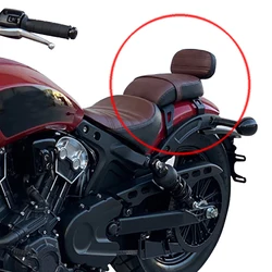 Motorcycle Passenger Backrest Kit Seat Pad Rest Back Cushion Leather For Indian Scout Bobber 2018-2023 Sissy Bar