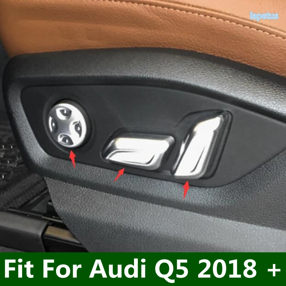 

ABS Matte Side Seat Adjustment Memory Button Switch Control Decor Frame Cover Trim Fit For Audi Q5 2018 - 2023 Car Accessories