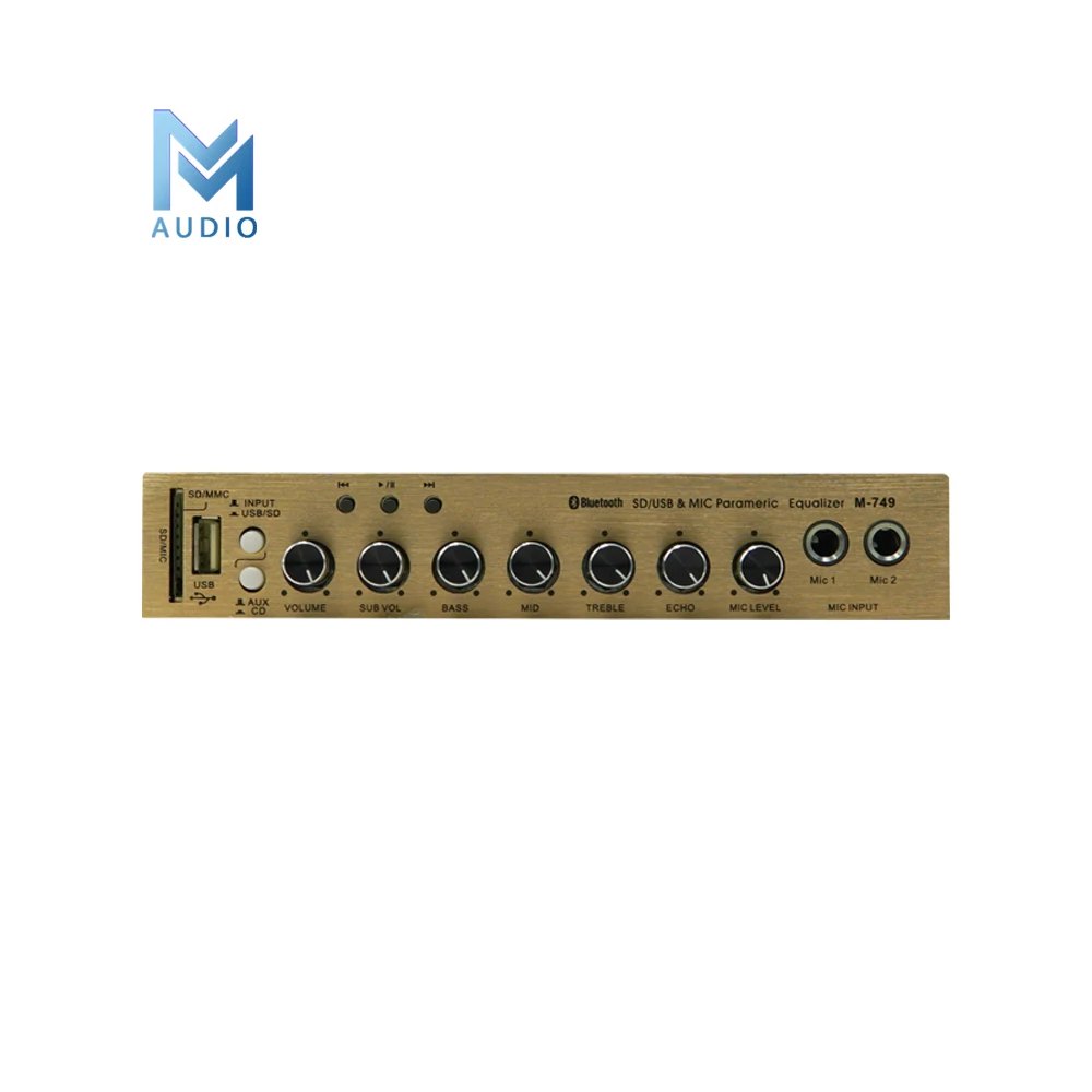 Voorversterker & Professional Met Kalaoke 3 Bands Control Parametrische Equalizer