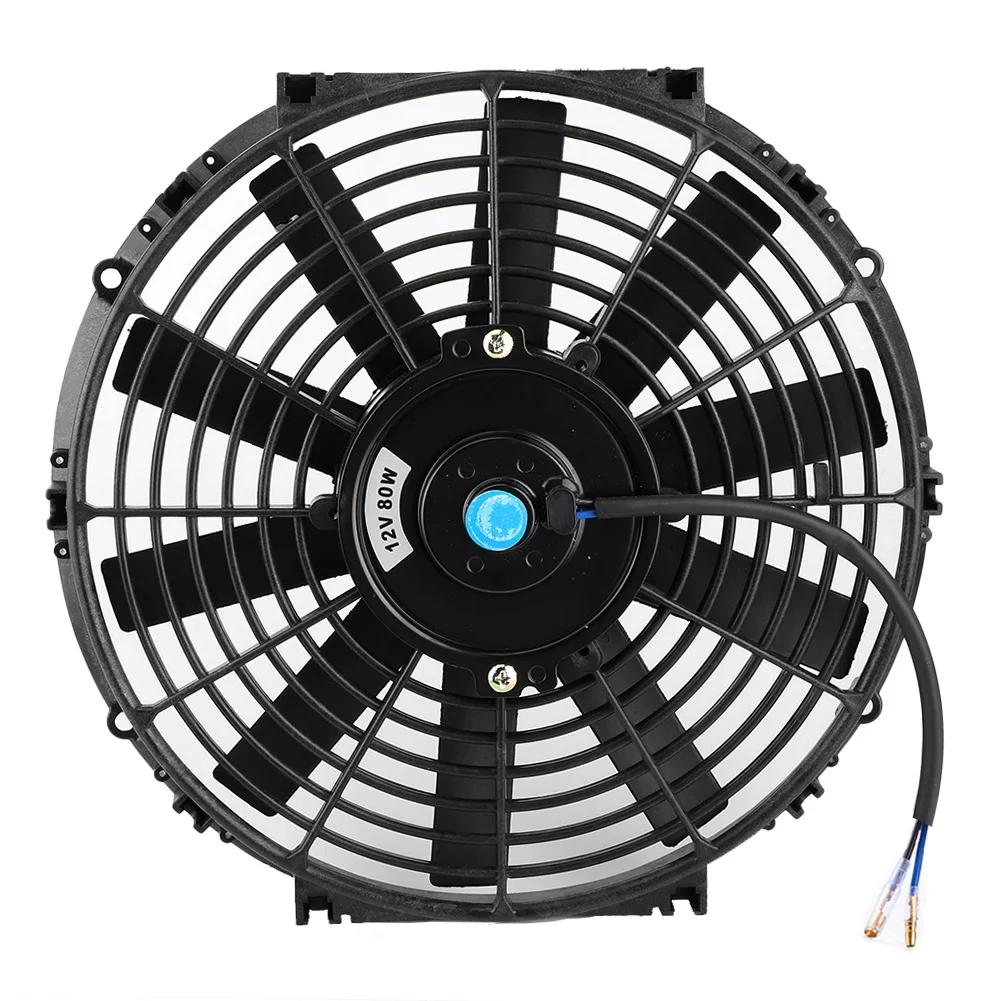 12in سحب/دفع مروحة مشعاع السيارة محرك خليج التبريد مع مجموعة تركيب أجزاء السيارات المعدلة