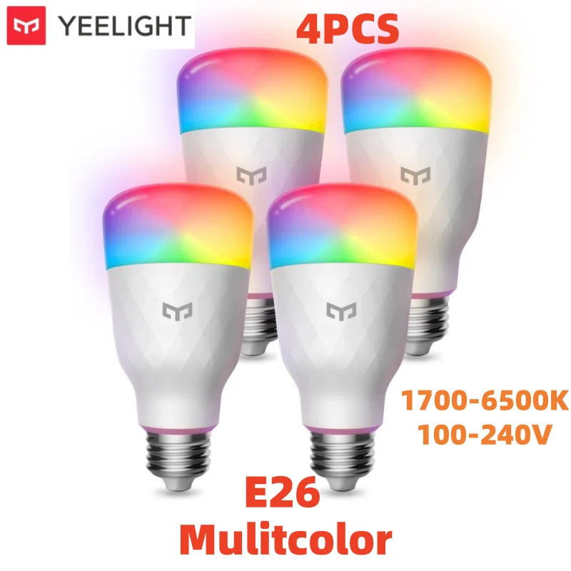 Yeelight Smart LED Lamp W3 E26 Kleur/Wit Omgevingslicht Wifi Spraakbesturing 1700 K ~ 6500 K Voor Mi Home Alexa Google SmartThings