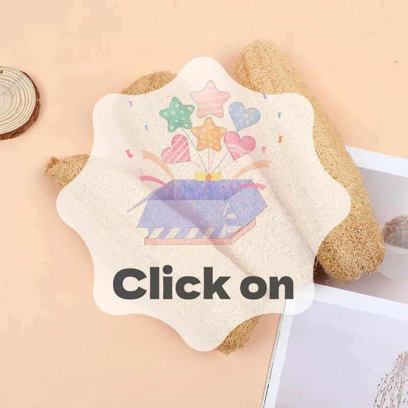 

Full Loofah Natural Exfoliating Biodegradable Loofah Sponge Cellulose Natural Shower Sponge Scrubber For Kitchen Bathroom