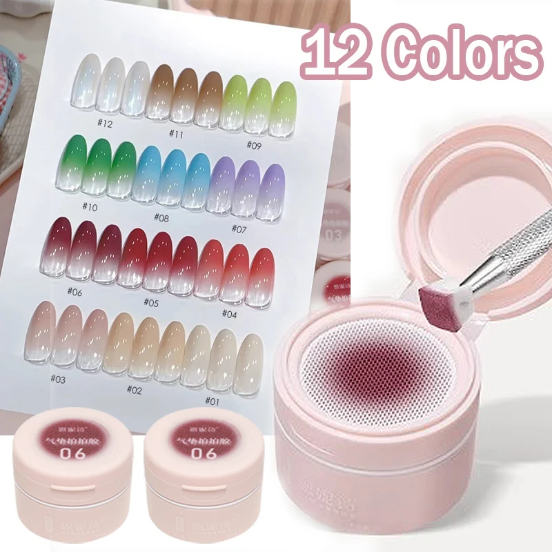 مسمار الفن بات الغراء مسمار البولندية بات اللوحة هلام وسادة هوائية الربت الغراء عالية التشبع طلاء الأظافر نقع قبالة UV LED للتقليم