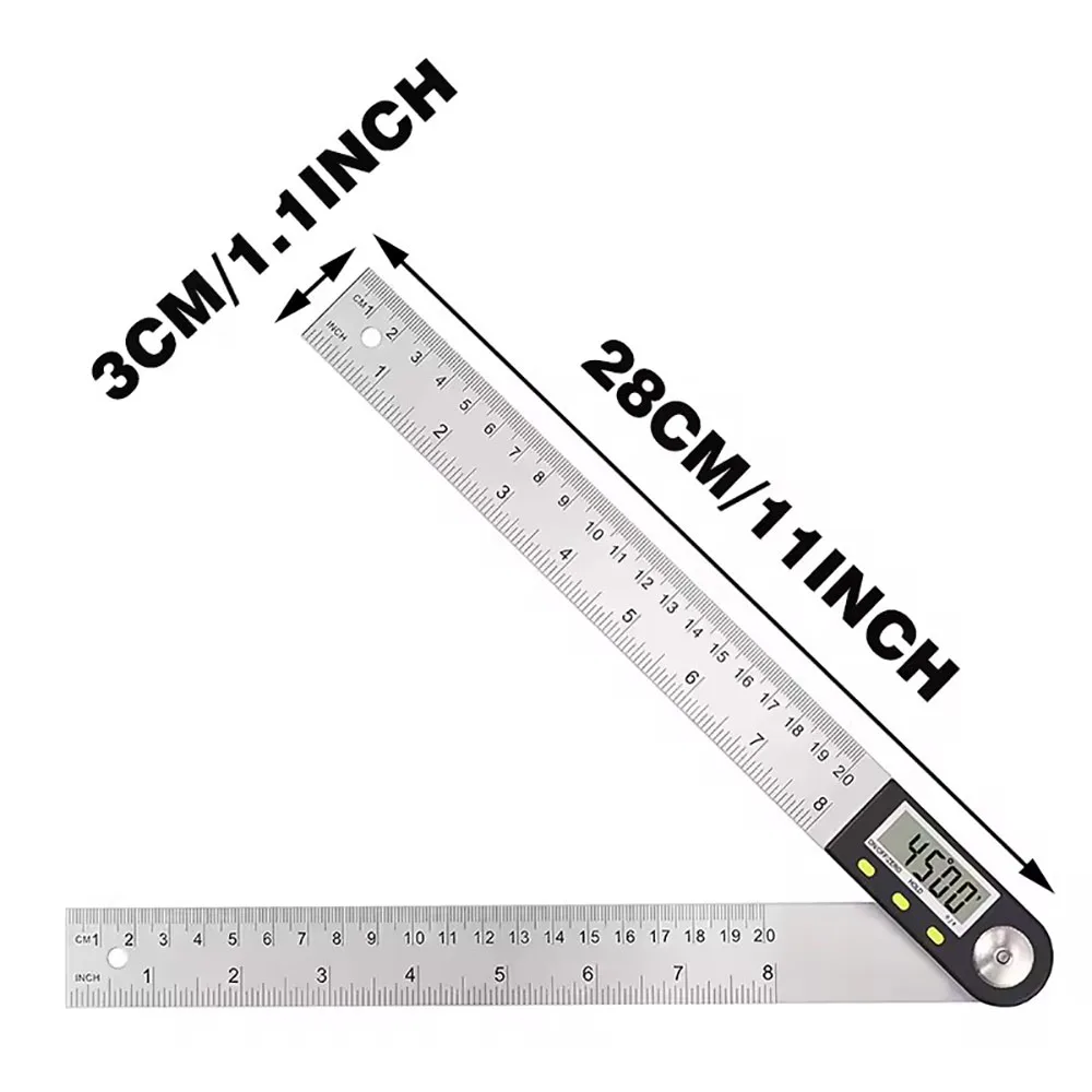 0-200mm Angle Ruler Conveyor Digital Electronic Goniometer Angle Finder Angle Meter Measuring Tools
