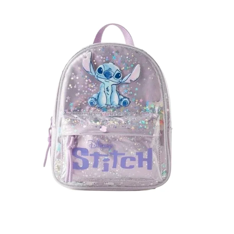 Disney-mochila de lentejuelas de puntada de dibujos animados, bolso escolar de guardería, regalo de cumpleaños para mujer y niña, novedad