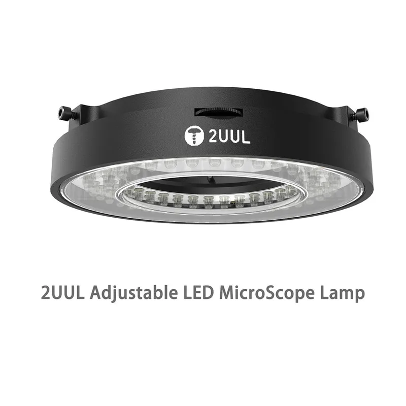 2UUL MS98 LED Ring Light para Trinocular Industrial, Microscópio Zoom Estéreo, Ajustável 5V USB Iluminador de Trabalho