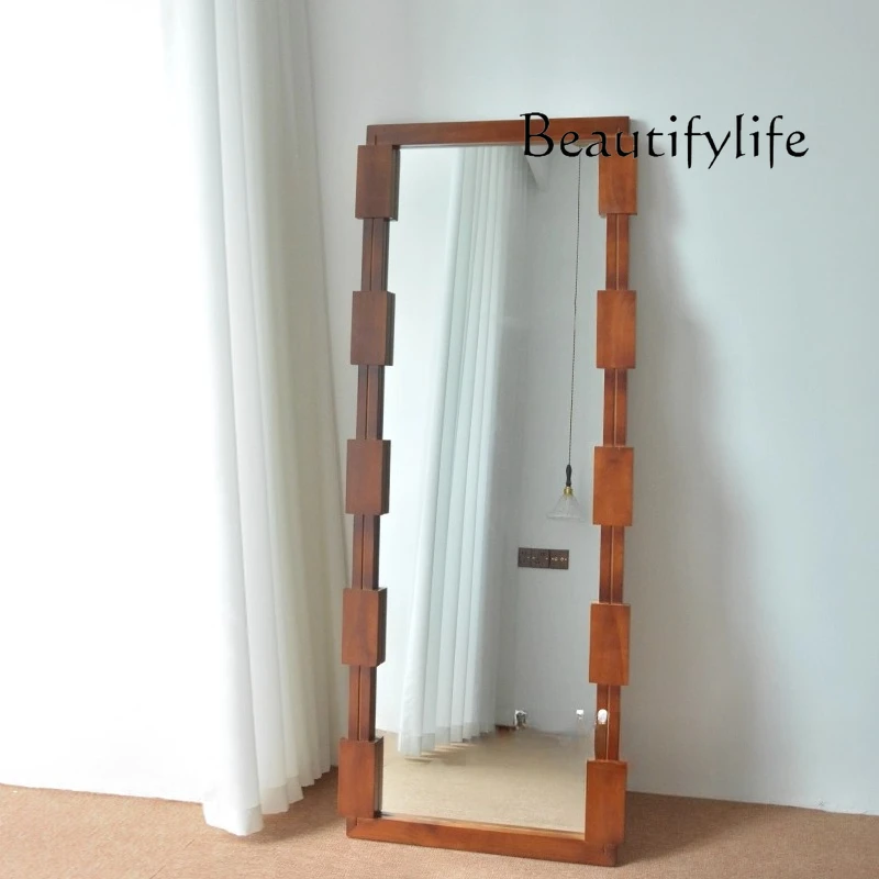 

Original design medieval and ancient mirror household wall-mounted special-shaped full-length mirror retro full-length mirror