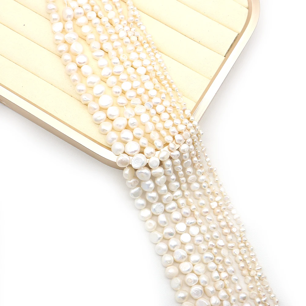 

Irregular Natural Freshwater Pearl Bead 3-10mm White Double-sided Luster Pearl Horizontal Loose Bead DIY Necklace Bracelet Gift