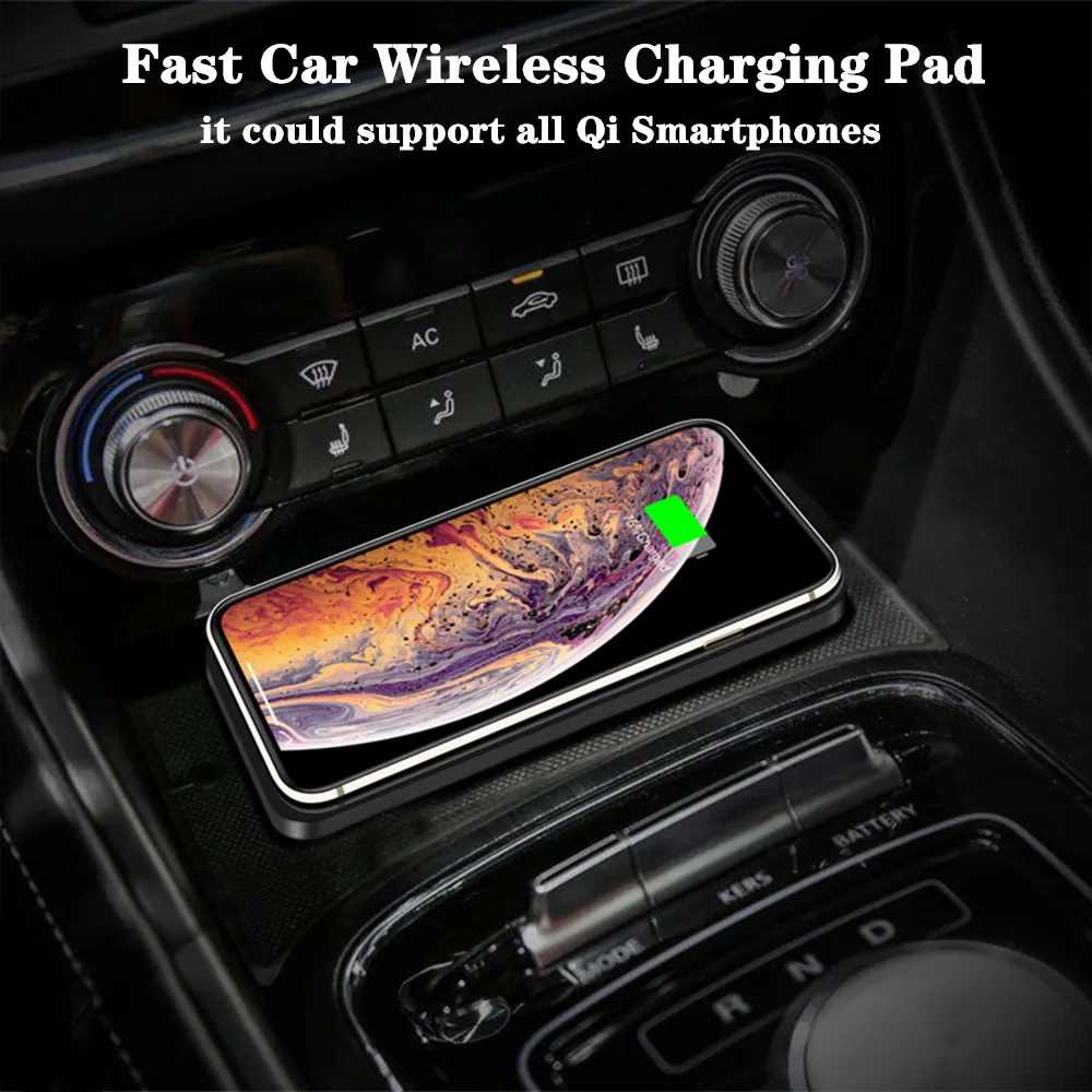 Car Wireless Charger Silicone Non Slip Pad for iPhone 15 14 13 12 Samsung Car Wireless Phone Chargers Fast Charging Station