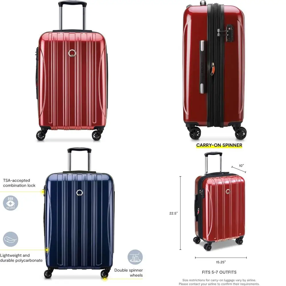 

paris helium aero expandable luggage with spinner wheels, brick red, carry-on 21 inch