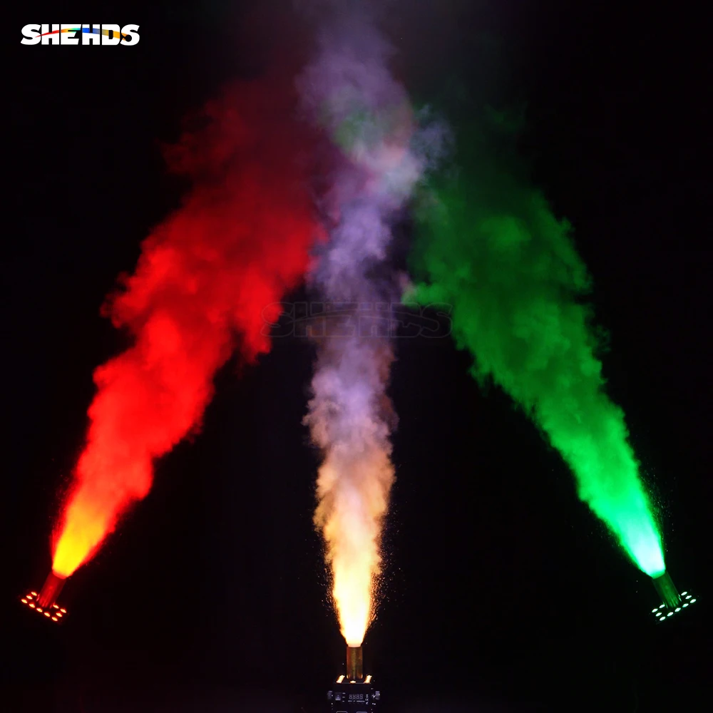 Imagem -06 - Shehds Injetor de Dióxido de Carbono Led 12x3w Rgb em Ângulo de Spray Ajustável de 90 Graus Opcional Pendurado Salão de Performance de Casamento