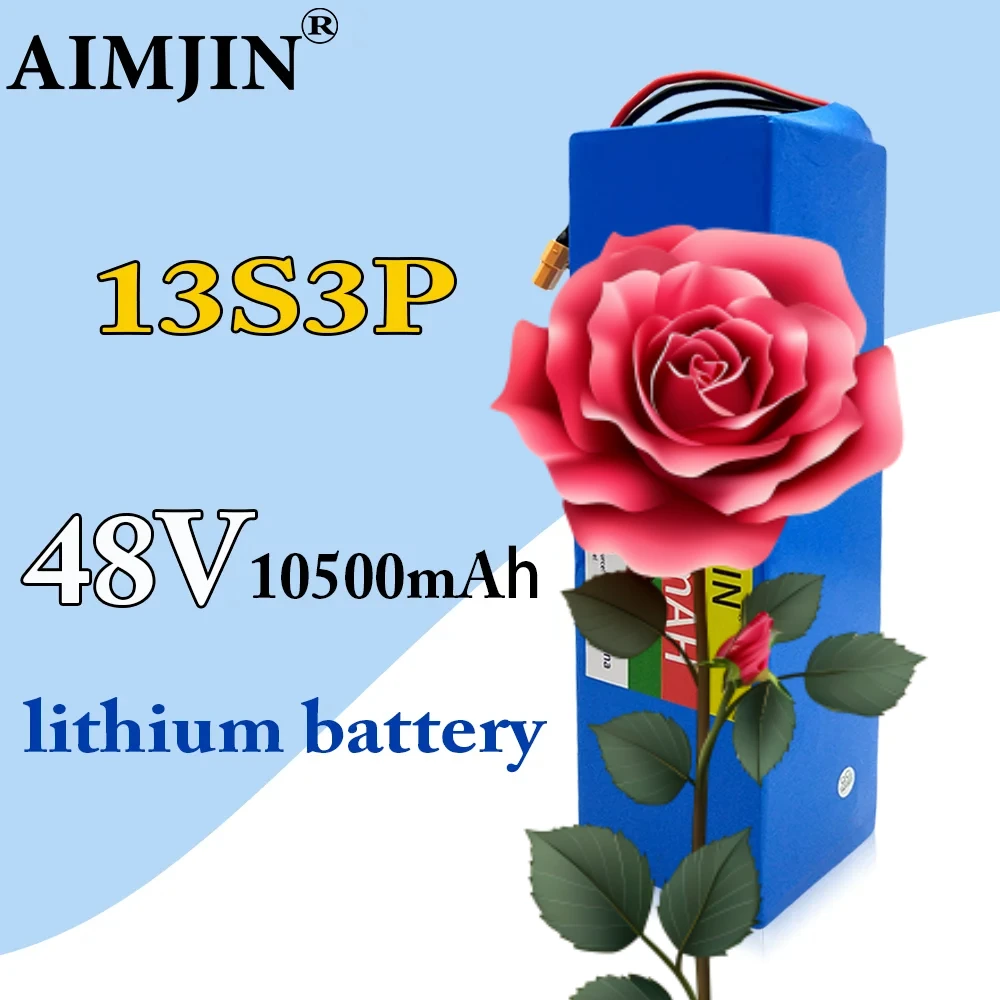 

Original 13S3P 48V 10500mAh lithium-ion battery pack with 1000W BMS 54.6V 100ah 18650 lithium battery