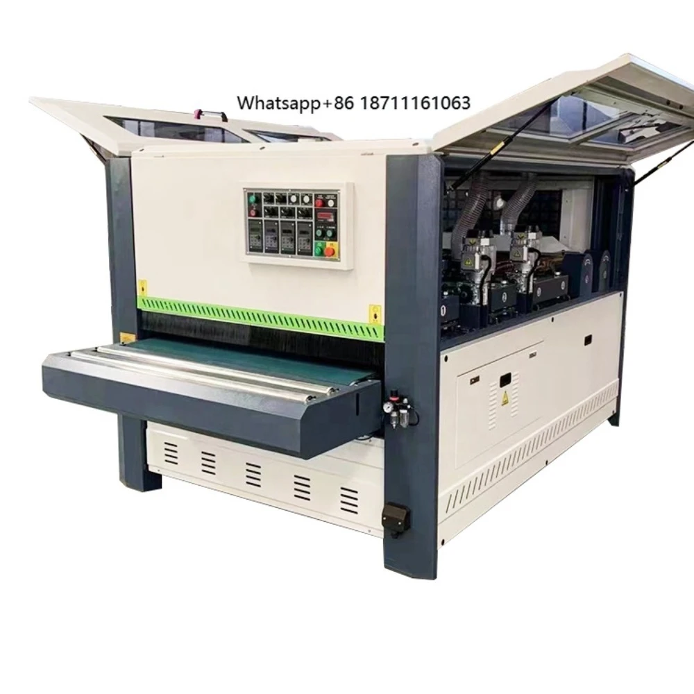 Shining Cheap Woodworking Tools Drum Sander Machine PLC Pump Automatic Motor Polish MDF Edge Wood Brush Sanding Auto Feed