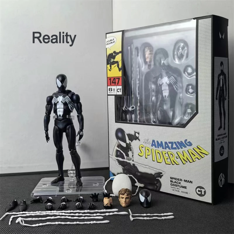 Ct 1/12 Anime De Verbazingwekkende Spider-Man Mafex 147 S. H. Figuarts Spider Man Gif Symbiotische Actiefiguur 6 