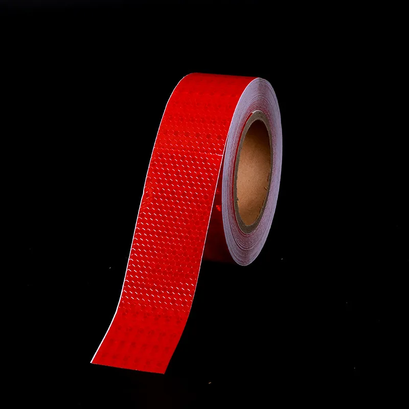 Red Self-adhesive Reflector PVC Tape High Visibility Reflective Warning Tape For Van Car Traffic Sign