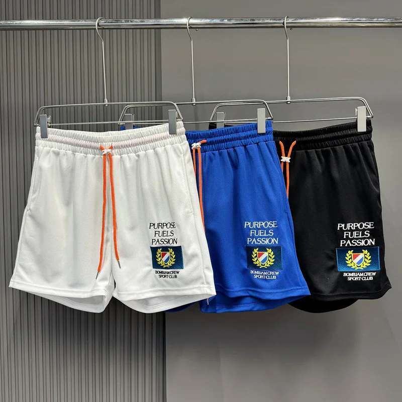 

Спортивные шорты-джоггеры унисекс с вышивкой в виде колосьев пшеницы, быстросохнущие, дышащие, свободного кроя