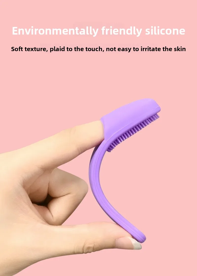 Soft Silicone Nose Cleansing Brush Finger Mitt Pore Blackhead Remover Facial Wash Tool for Nose Wing Oily Skin Care view 5