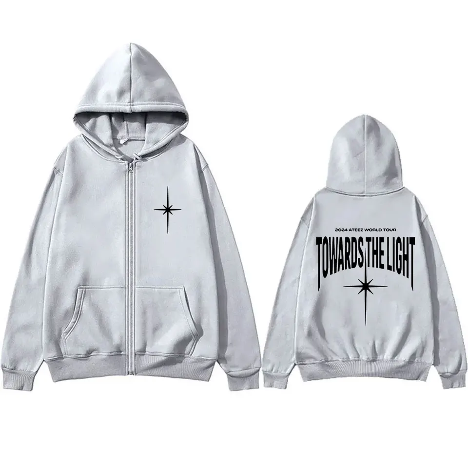 Korean Kpop ATEEZ 2024 World Tour Zipper Hoodie Towards The Light