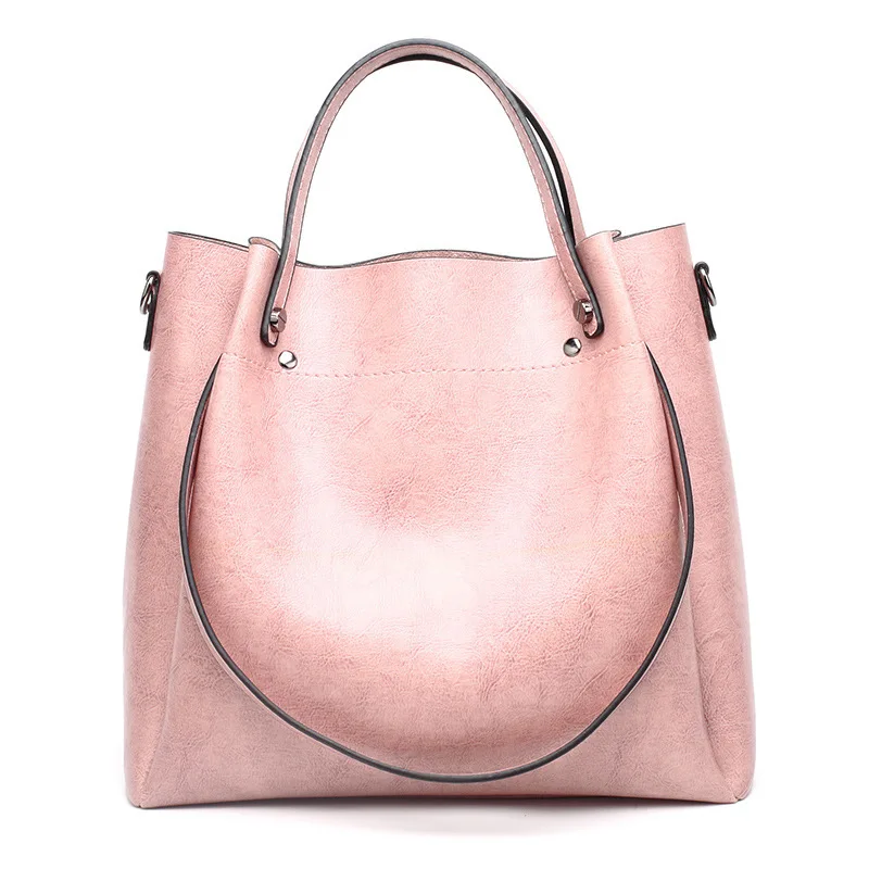 High Quality PU Soft Leather Women's Shoulder Bag Large Capacity Shopper's Handbag Casual Fashion Simple Versatile Women's Bag