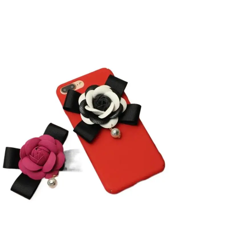 النسيج زهرة الكاميليا بروش ربطة القوس فيونكة السيدات كلية نمط قميص طوق دبابيس خمر حفل زفاف دبابيس للنساء #4