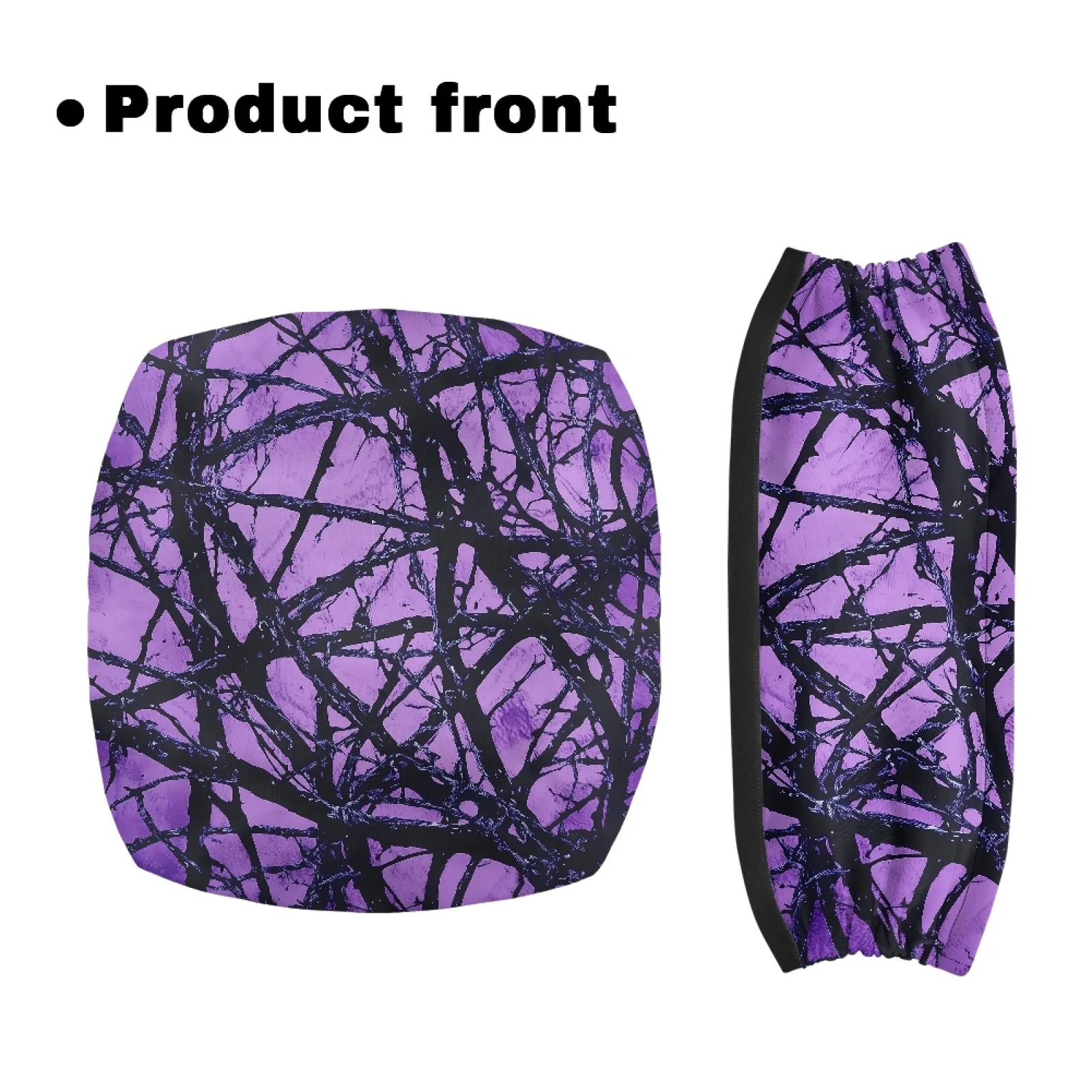 Coloranimal Purple Branch Pattern 2 Pieces Set Rollator Walker Seat Back Cover Dust Cover Walker Rollator Seat Back Cover