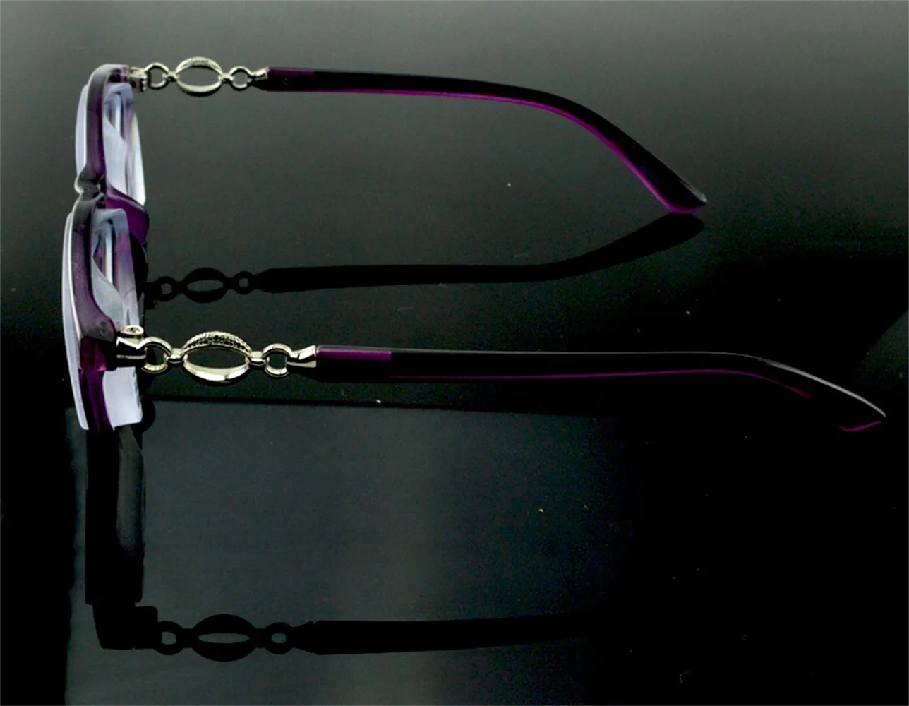 Frame High Myopia Myodisc Glasses Purple Women Frame Material Pattern Type Tr90 Frame Low Vision Aid -17D PD64