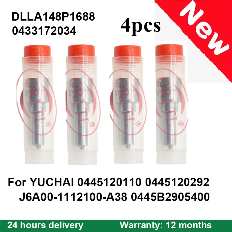 

4 шт. для YUCHAI 0445120110 0445120292 DLLA148P1688 0433172034 Новая дизельная форсунка