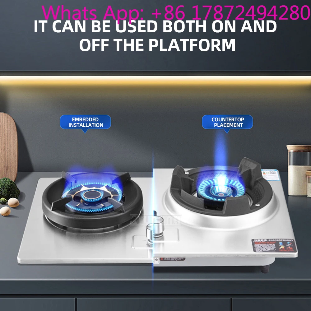 Stainless Steel  Stove Kitchen Estufa Gaskocher  Cooking Range Top Cocina A  De Sobremesa