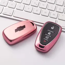 TPU flip Remote Key Fob case Cover Compatible for Che-vy 2020 2019 2018 2017 2016 Chev-rolet Malibu Camaro Cruze Traverse Volt B