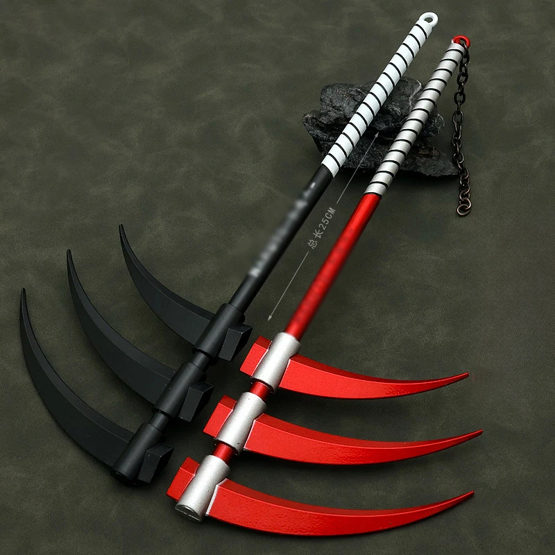 

25cm Japanese Anime Peripheral Weapons Death Bloody March Sickle Alloy Craft Model Ornament Safety Cosplay Prop Toy Gift