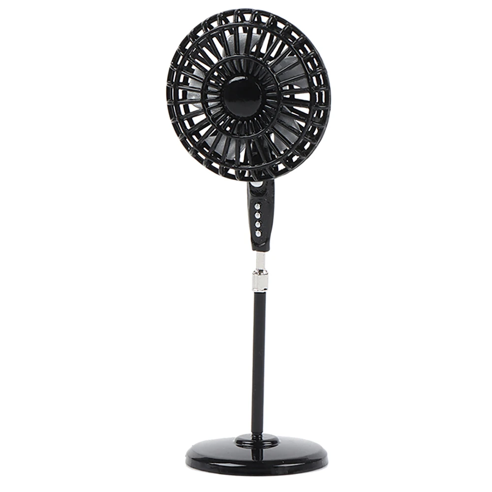 

1:12 Dollhouse Mini Metal Fan Rotating Mini Electric Fan Models for Dollhouse Living Room Furniture Accessories,A