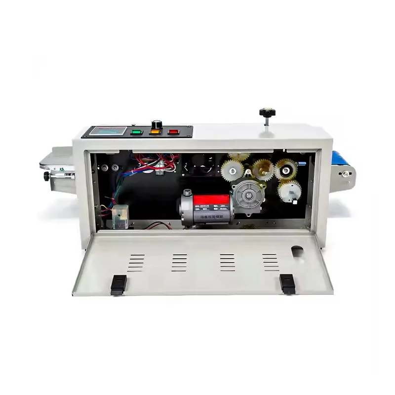 FR900 Semi Automatic Continuous Bag Sealing Machine Small Food Pouch Tea Coffee Heat Sealing Machine for Plastics Packages