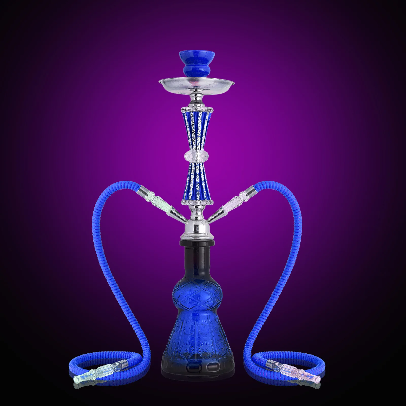 DEJAYA 2 Hoses Glass Hookah Set 1 Hose Shisha Pipe Narguile Completo Nargile Chicha Cachimba Smoking Accessories Club Party New