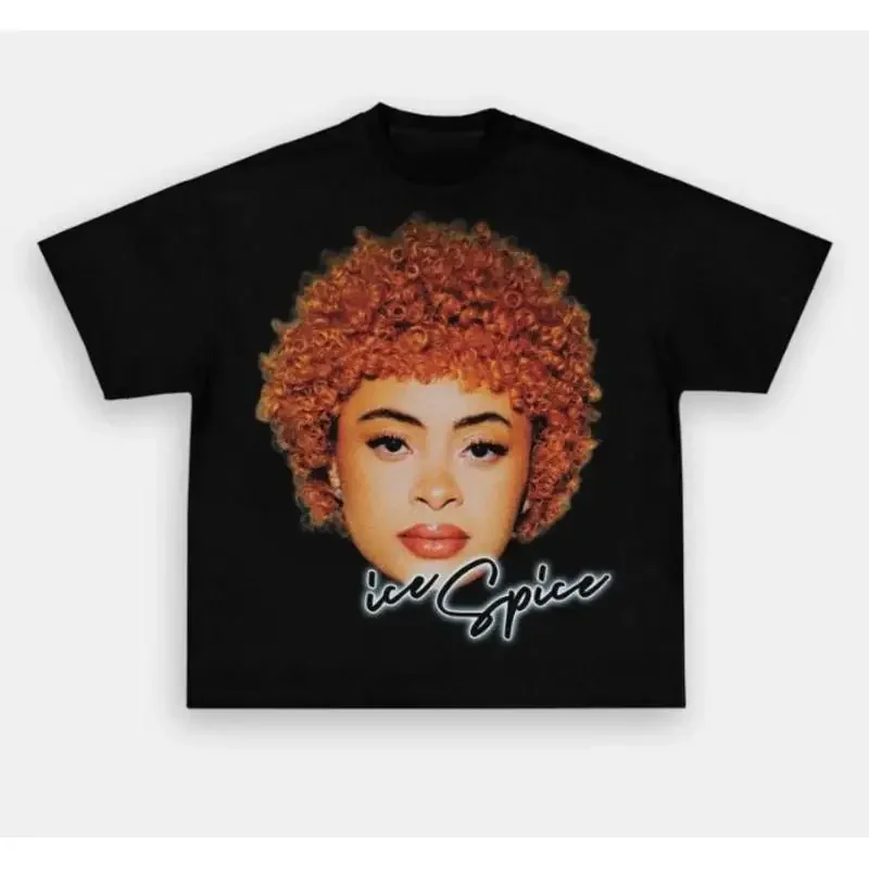 Ice Spice Big Face T Shirt Cotton Size S 5XL For Fans