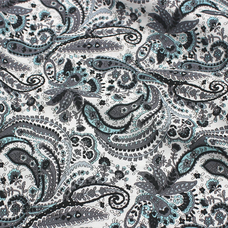 100cm * 147cm tecido paisley retrô popeline de algodão puro costura material diy