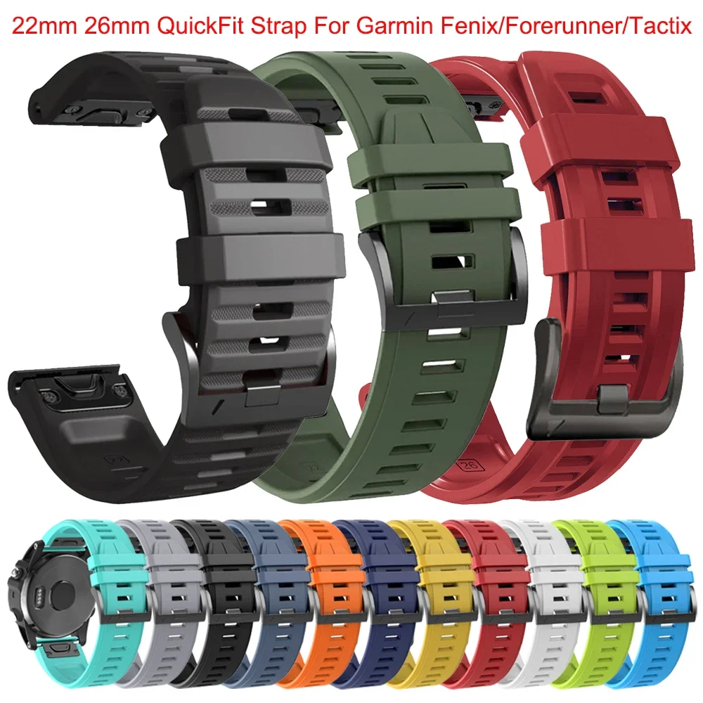 22 mm 26 mm Quick Fit Silikonarmband für Garmin Fenix 8 E 7 7X 6 6X 5 5X/Epix Pro Band Forerunner 965 955 945 S60 S62 S70 Armband