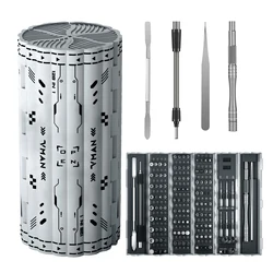 128 In 1 Manual Screwdriver Set, 122 Screwdriver Bit, Suitable For Repairing Computers, Phones, Cameras, Diy, Etc. Can As A Gift