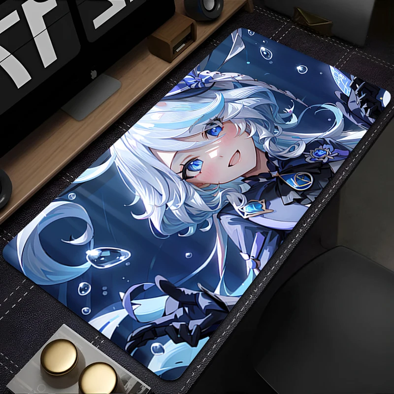 

Mouse Pad Extra LaptopG-genshin Impact Furina Keyboard Pad Girl Style Office Non Slip Waterproof Kawaii Mousepad For Best Gift