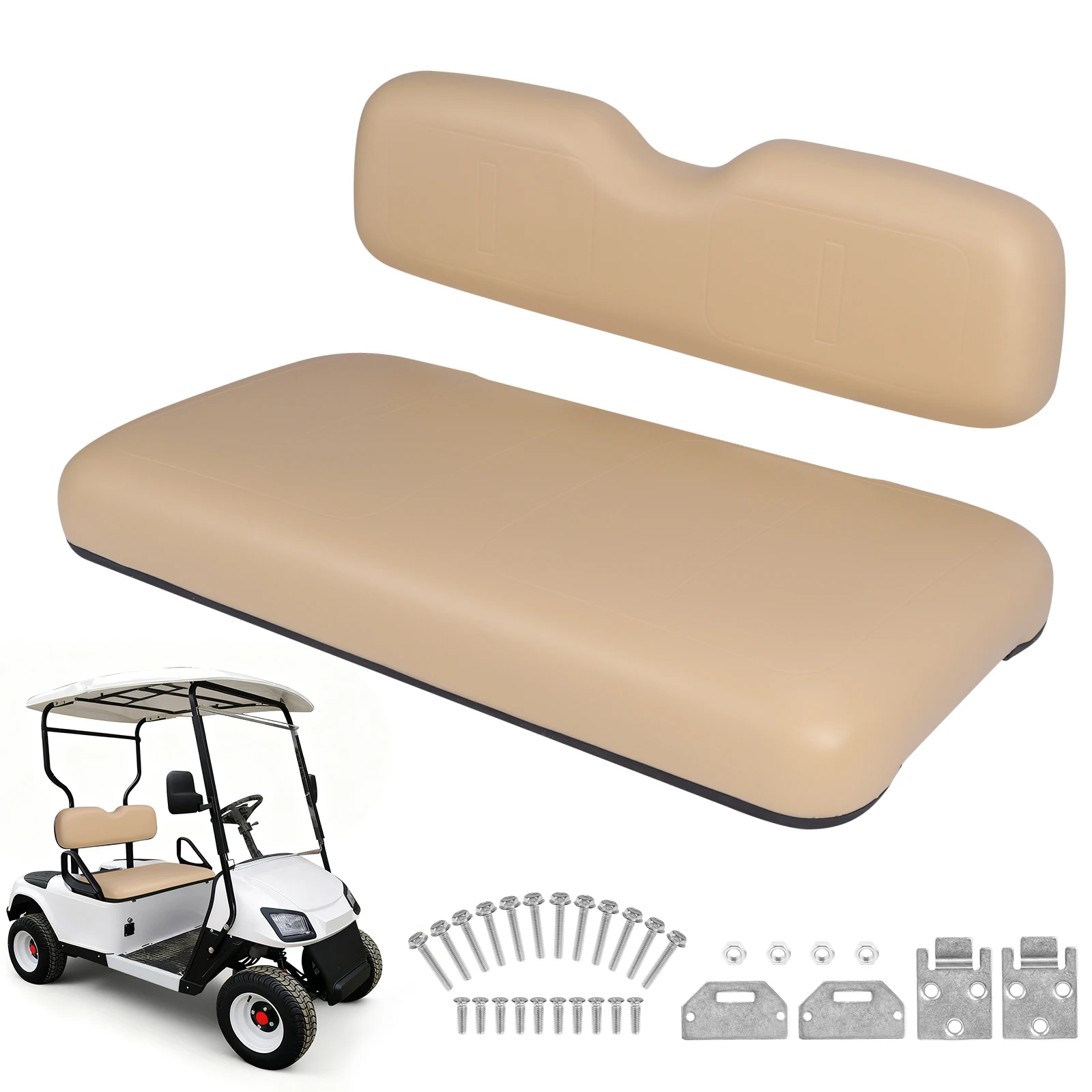 

Front Seat Back and Seat Bottom Cushion Assembly Seat Bottom Cushion and Back Cushion Set for EZGO Medalist TXT 94-13 Models
