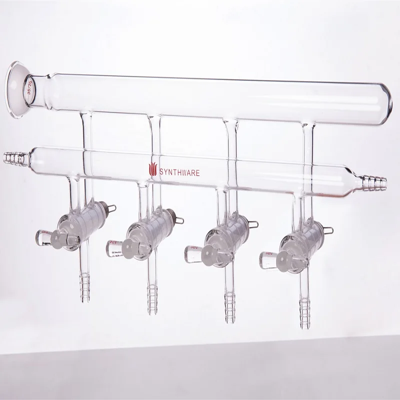 

SYNTHWARE Vacuum gas distributor with double row pipes, MANIFOLD, DOUBLE, SOLID GLASS STOPCOCKS, SPHERICAL JOINT, M35