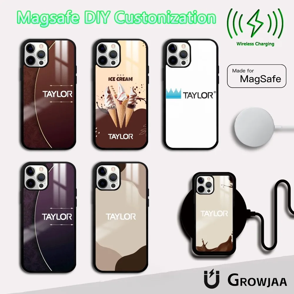 T-TAYLORS Ice cream Phone Case For iPhone 16 15 14 13 12 11 Pro Max Plus Mini Magsafe Mirror Wireless Magnetic Funda