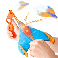 Children's Catapult Foam Aircraft Toys Safety EVA Boomerang Flying Glider Parent Kids Outdoor Sports Sound Light Flying Disc Toy