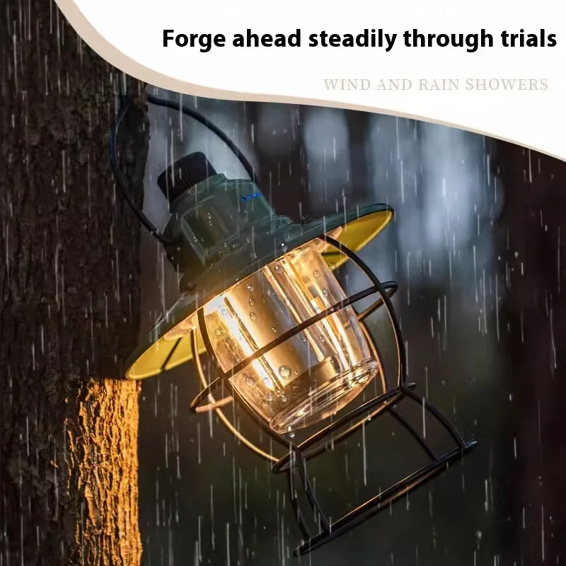 جيانغ فينفا سوبر طويلة التحمل الرجعية التخييم في الهواء الطلق خيمة الحصان مصباح جديد LED مصباح مع الحديد الجسم جو شحن مخيم #4