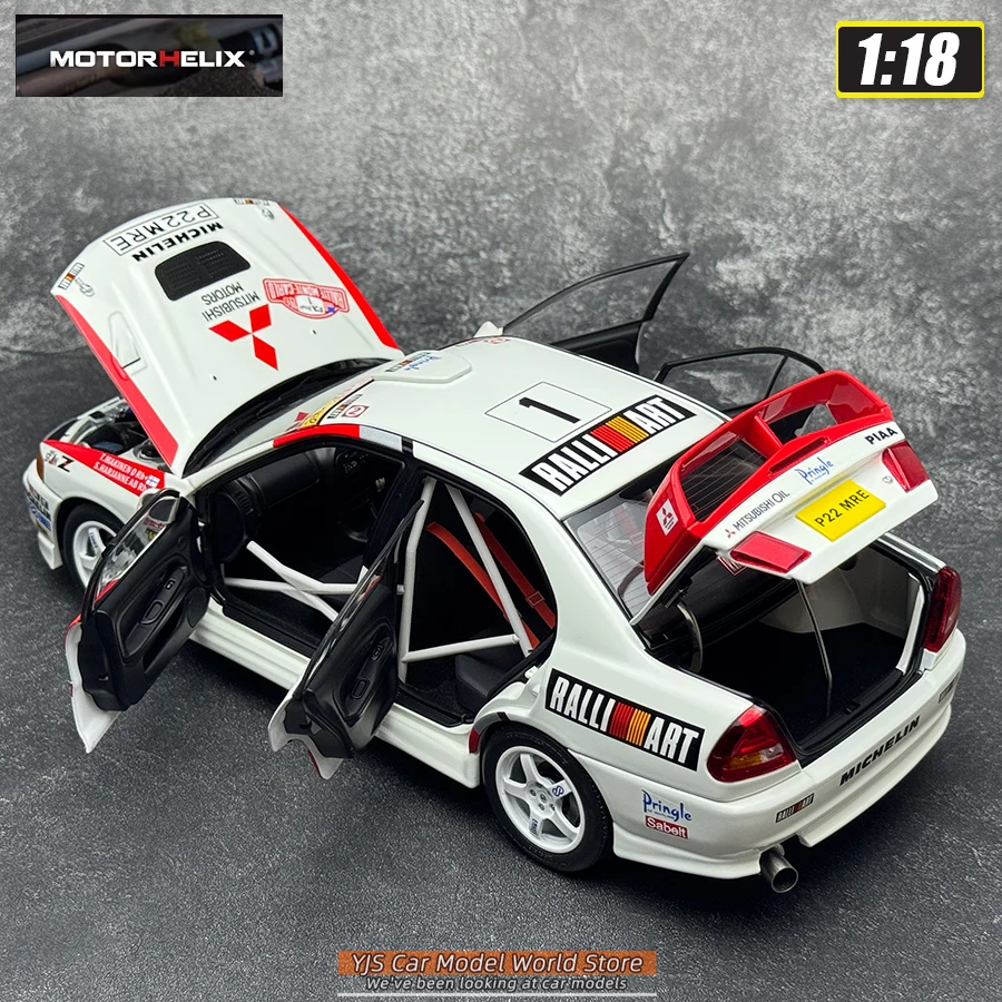 Motorhelix MH 1:18 Mitsubishi Lancer Evolution IV GSR Car Model Sports Static Model Birthday Present