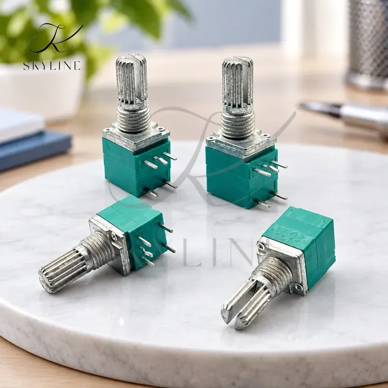 5pcs High Quality RK097 Electric Toy Volume Potentiometer With Knob Switch B50K B503 Shaft Length 15mm 5 Pin