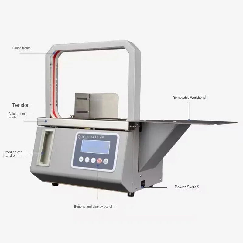 Automatic OPP Tape Strapping Machine Hot Melt Banding Machine for Supermarket Vegetable Banknote Bundling