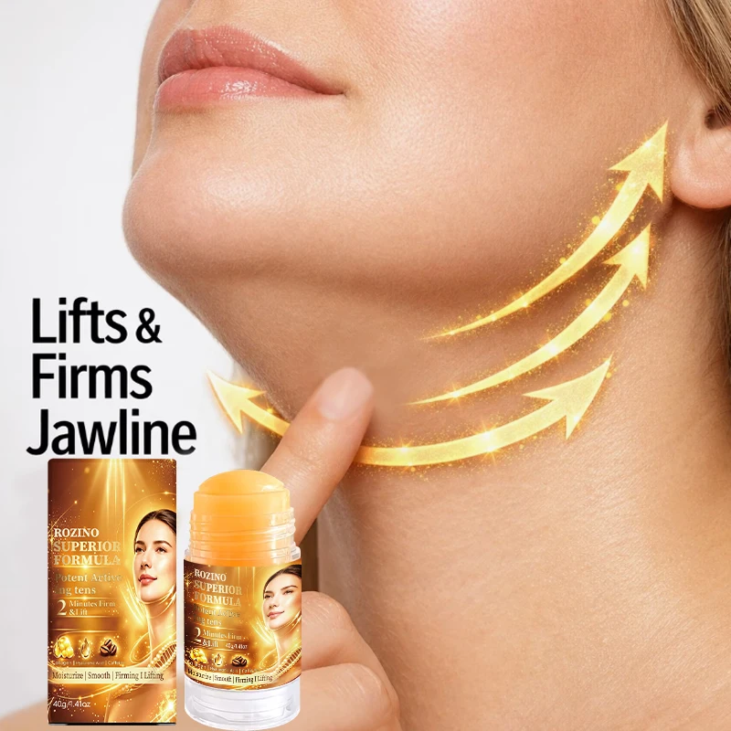 ROZINO 40g Retinol Collagen Neck and Face Care Stick - Moisturizing and firming, locks in moisture and is easily absorbed, contains hyaluronic acid and almond oil, suitable for all skin types, hypoallergenic formula, replenishes skin moisture