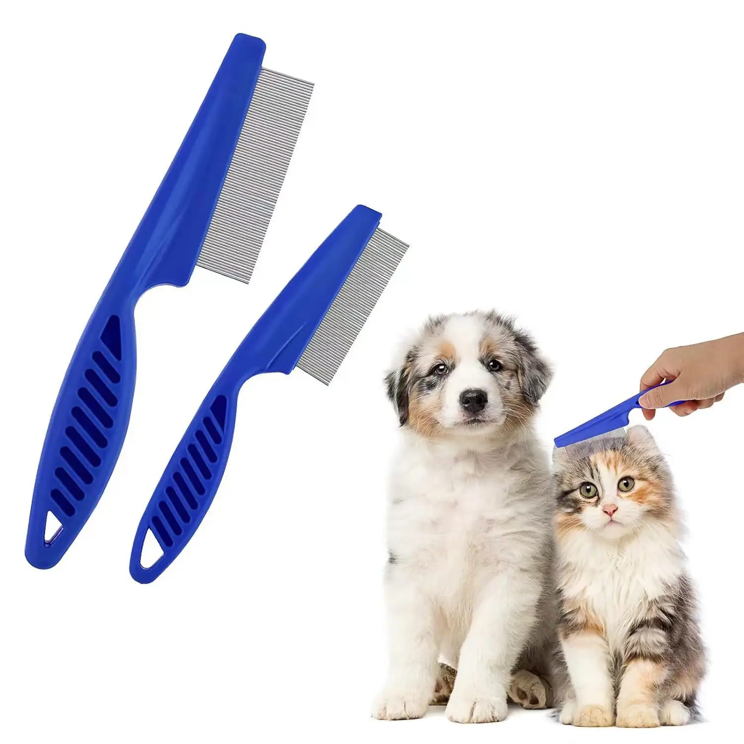 

2 pcs Pet Flea Removal Comb Wholesale Dog Cat Comb Flea Comb Grooming Comb Hair Removal Pet Comb for Pets